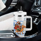 Somalia Christmas Tumbler With Handle Santa on Camel Christmas Tree Ornaments Candy Canes and Snowflake - African Pride