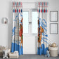 Somalia Christmas Window Curtain Santa on Camel Christmas Tree Ornaments Candy Canes and Snowflake - African Pride