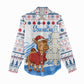 Somalia Christmas Women Casual Shirt Santa on Camel Christmas Tree Ornaments Candy Canes and Snowflake - African Pride