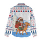 Somalia Christmas Women Casual Shirt Santa on Camel Christmas Tree Ornaments Candy Canes and Snowflake - African Pride