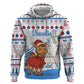 Somalia Christmas Zip Hoodie Santa on Camel Christmas Tree Ornaments Candy Canes and Snowflake - African Pride