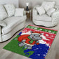 Gambia Christmas Area Rug Santa Hippo National Coat of Arms Snowflakes and Festive Holiday - African Pride