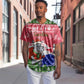 Gambia Christmas Baseball Jersey Santa Hippo National Coat of Arms Snowflakes and Festive Holiday - African Pride