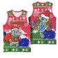 Gambia Christmas Basketball Jersey Santa Hippo National Coat of Arms Snowflakes and Festive Holiday - African Pride