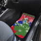 Gambia Christmas Car Mats Santa Hippo National Coat of Arms Snowflakes and Festive Holiday - African Pride