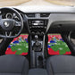 Gambia Christmas Car Mats Santa Hippo National Coat of Arms Snowflakes and Festive Holiday - African Pride