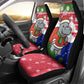 Gambia Christmas Car Seat Cover Santa Hippo National Coat of Arms Snowflakes and Festive Holiday - African Pride