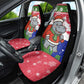 Gambia Christmas Car Seat Cover Santa Hippo National Coat of Arms Snowflakes and Festive Holiday - African Pride