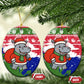 Gambia Christmas Ceramic Ornament Santa Hippo National Coat of Arms Snowflakes and Festive Holiday - African Pride