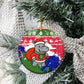 Gambia Christmas Ceramic Ornament Santa Hippo National Coat of Arms Snowflakes and Festive Holiday - African Pride