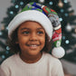 Gambia Christmas Santa Hat Santa Hippo National Coat of Arms Snowflakes and Festive Holiday - African Pride