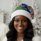 Gambia Christmas Santa Hat Santa Hippo National Coat of Arms Snowflakes and Festive Holiday - African Pride