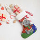 Gambia Christmas Stocking Santa Hippo National Coat of Arms Snowflakes and Festive Holiday - African Pride