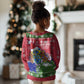 Gambia Christmas Kid Ugly Christmas Sweater Santa Hippo National Coat of Arms Snowflakes and Festive Holiday - African Pride