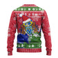 Gambia Christmas Ugly Christmas Sweater Santa Hippo National Coat of Arms Snowflakes and Festive Holiday - African Pride
