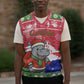 Gambia Christmas Knitted V-Neck Vest Santa Hippo National Coat of Arms Snowflakes and Festive Holiday - African Pride