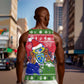 Gambia Christmas Men Tank Top Santa Hippo National Coat of Arms Snowflakes and Festive Holiday - African Pride
