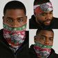 Gambia Christmas Neck Gaiter Santa Hippo National Coat of Arms Snowflakes and Festive Holiday - African Pride