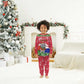 Gambia Christmas Pajama Set Santa Hippo National Coat of Arms Snowflakes and Festive Holiday - African Pride