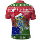Gambia Christmas Polo Shirt Santa Hippo National Coat of Arms Snowflakes and Festive Holiday - African Pride