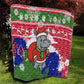 Gambia Christmas Quilt Santa Hippo National Coat of Arms Snowflakes and Festive Holiday - African Pride