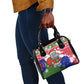 Gambia Christmas Shoulder Handbag Santa Hippo National Coat of Arms Snowflakes and Festive Holiday - African Pride