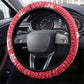 Gambia Christmas Steering Wheel Cover Santa Hippo National Coat of Arms Snowflakes and Festive Holiday - African Pride