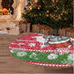 Gambia Christmas Tree Skirt Santa Hippo National Coat of Arms Snowflakes and Festive Holiday - African Pride