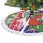 Gambia Christmas Tree Skirt Santa Hippo National Coat of Arms Snowflakes and Festive Holiday - African Pride