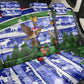 Gambia Christmas Back Car Seat Cover Santa Birds Gift Boxes Forest Scene and Snowflake - African Pride