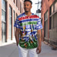 Gambia Christmas Baseball Jersey Santa Birds Gift Boxes Forest Scene and Snowflake - African Pride