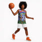 Gambia Christmas Basketball Jersey Santa Birds Gift Boxes Forest Scene and Snowflake - African Pride