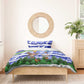 Gambia Christmas Bedding Set Santa Birds Gift Boxes Forest Scene and Snowflake - African Pride