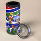 Gambia Christmas 4 in 1 Can Cooler Tumbler Santa Birds Gift Boxes Forest Scene and Snowflake - African Pride