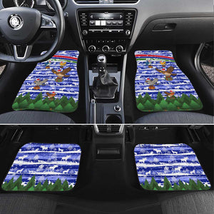 Gambia Christmas Car Mats Santa Birds Gift Boxes Forest Scene and Snowflake - African Pride