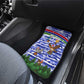 Gambia Christmas Car Mats Santa Birds Gift Boxes Forest Scene and Snowflake - African Pride