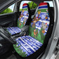 Gambia Christmas Car Seat Cover Santa Birds Gift Boxes Forest Scene and Snowflake - African Pride