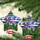 Gambia Christmas Ceramic Ornament Santa Birds Gift Boxes Forest Scene and Snowflake - African Pride