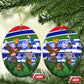 Gambia Christmas Ceramic Ornament Santa Birds Gift Boxes Forest Scene and Snowflake - African Pride