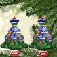 Gambia Christmas Ceramic Ornament Santa Birds Gift Boxes Forest Scene and Snowflake - African Pride