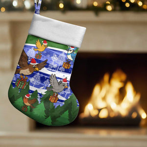 Gambia Christmas Stocking Santa Birds Gift Boxes Forest Scene and Snowflake - African Pride