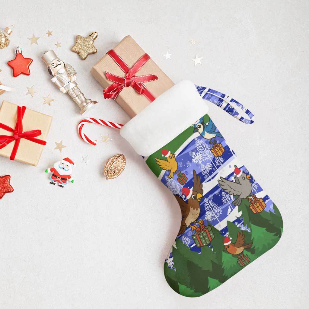 Gambia Christmas Stocking Santa Birds Gift Boxes Forest Scene and Snowflake - African Pride