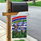 Gambia Christmas Garden Flag Santa Birds Gift Boxes Forest Scene and Snowflake - African Pride