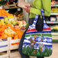 Gambia Christmas Grocery Bag Santa Birds Gift Boxes Forest Scene and Snowflake - African Pride