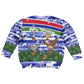 Gambia Christmas Kid Ugly Christmas Sweater Santa Birds Gift Boxes Forest Scene and Snowflake - African Pride