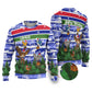 Gambia Christmas Ugly Christmas Sweater Santa Birds Gift Boxes Forest Scene and Snowflake - African Pride