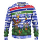 Gambia Christmas Ugly Christmas Sweater Santa Birds Gift Boxes Forest Scene and Snowflake - African Pride