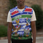 Gambia Christmas Knitted V-Neck Vest Santa Birds Gift Boxes Forest Scene and Snowflake - African Pride
