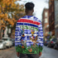 Gambia Christmas Long Sleeve Shirt Santa Birds Gift Boxes Forest Scene and Snowflake - African Pride