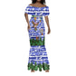 Gambia Christmas Mermaid Dress Santa Birds Gift Boxes Forest Scene and Snowflake - African Pride